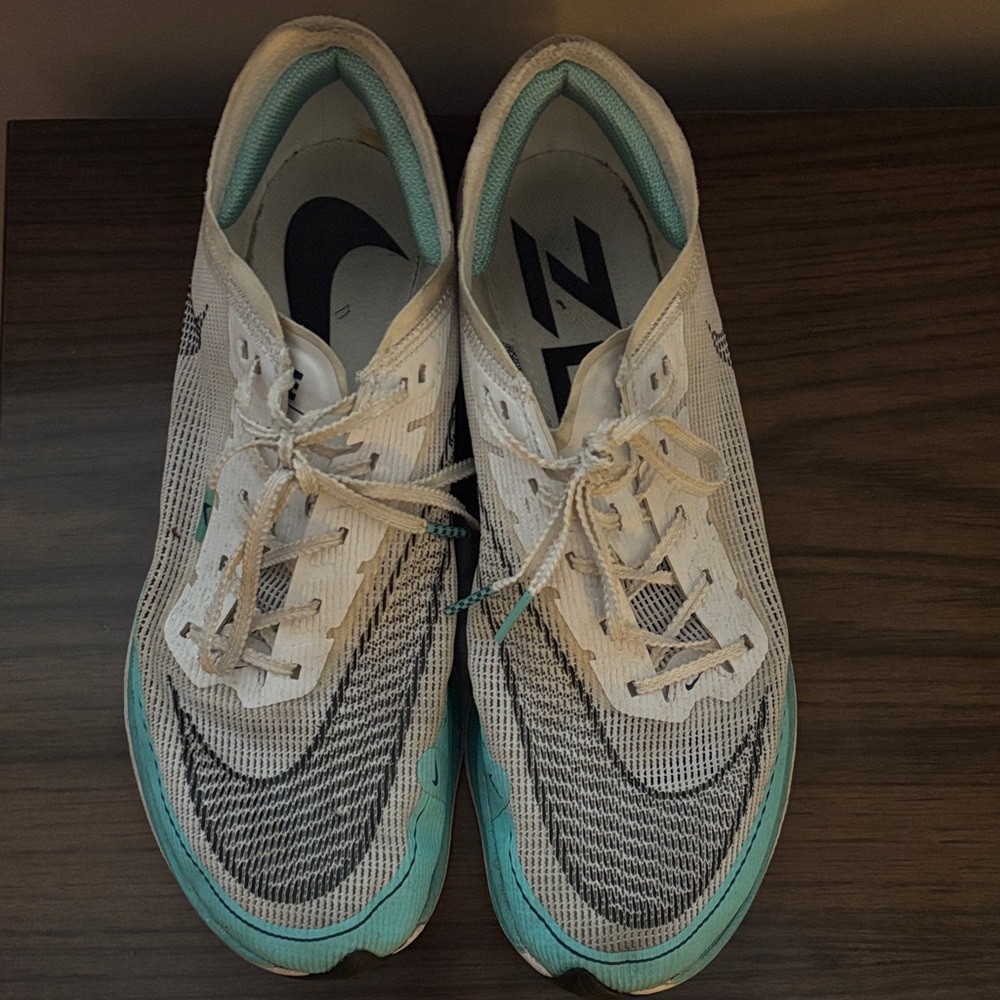 Nike ZoomX Vaporfly Next% 2 Women's Running Sneakers White and Aqua